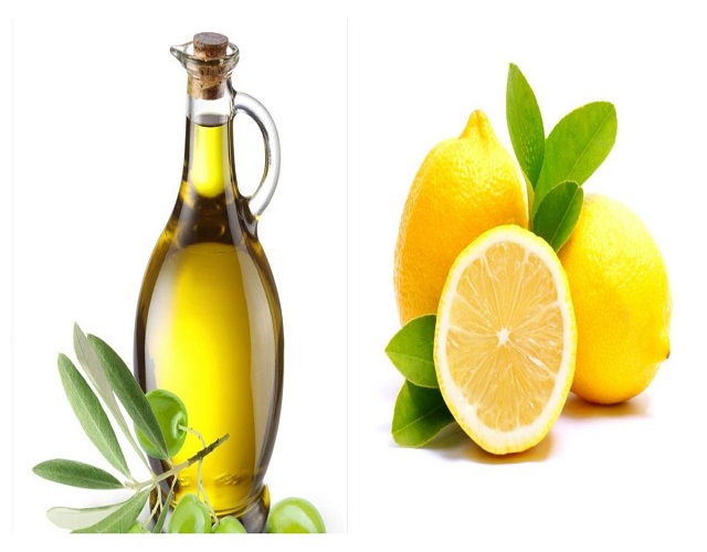 Limón con aceite de oliva