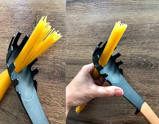 ¿Para qué sirve el agujero de la cuchara de espaguetis?