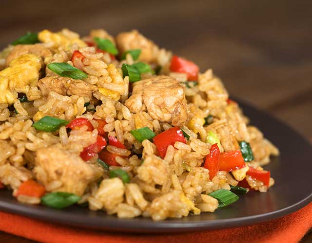 Receta de Arroz frito con pollo