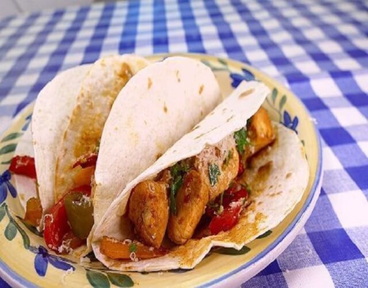 Receta de Tacos de pollo a la mexicana