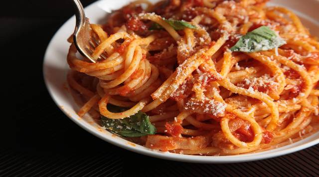 Espaguetis Amatriciana