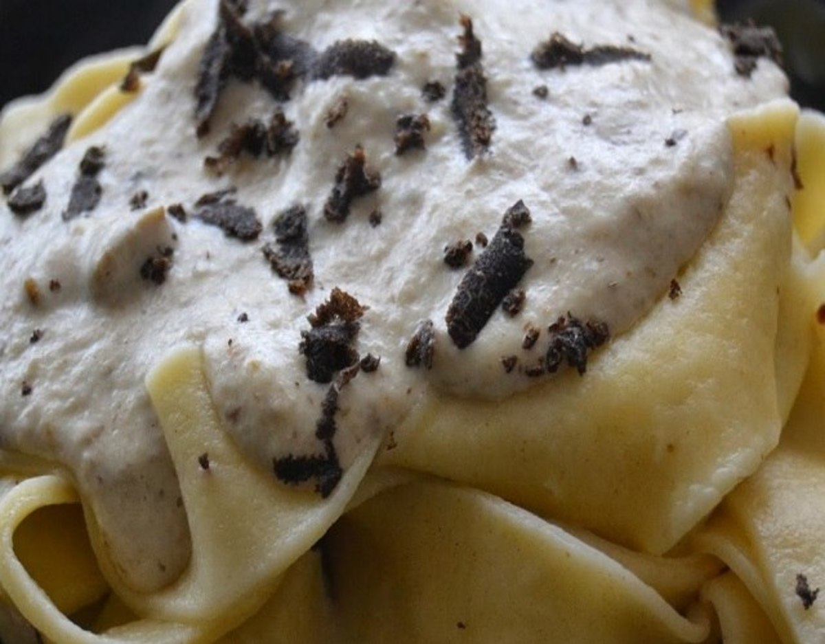 Receta de Pasta con salsa de trufa negra