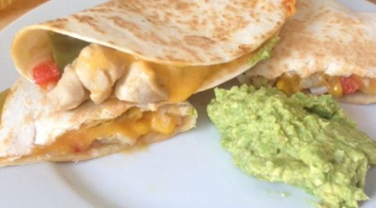 Receta de Quesadillas de pollo y queso al horno